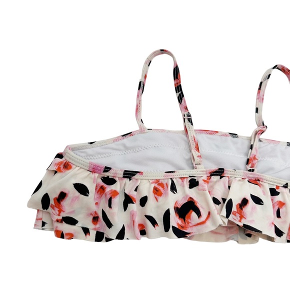 Kate Spade | Bay of Roses Ruffle Two Piece Children’s Swim Suit Size 14 Youth - Picture 6 of 15